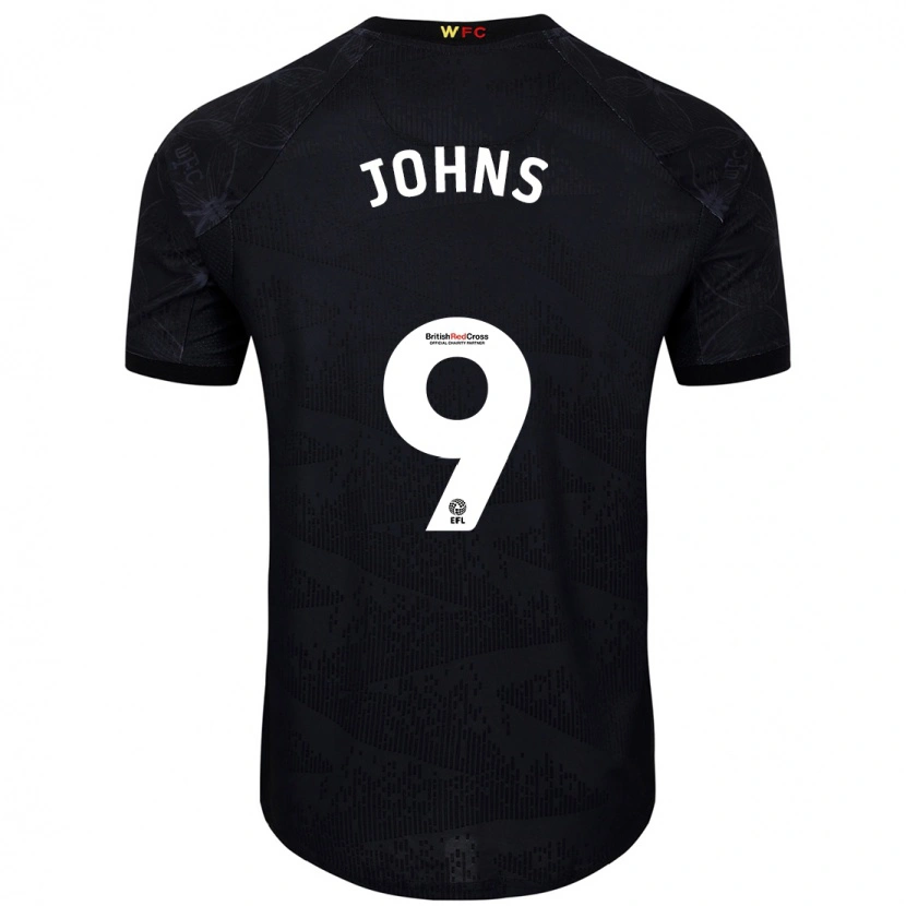 Danxen Kinder Carly Johns #9 Schwarz Weiß Auswärtstrikot Trikot 2024/25 T-Shirt