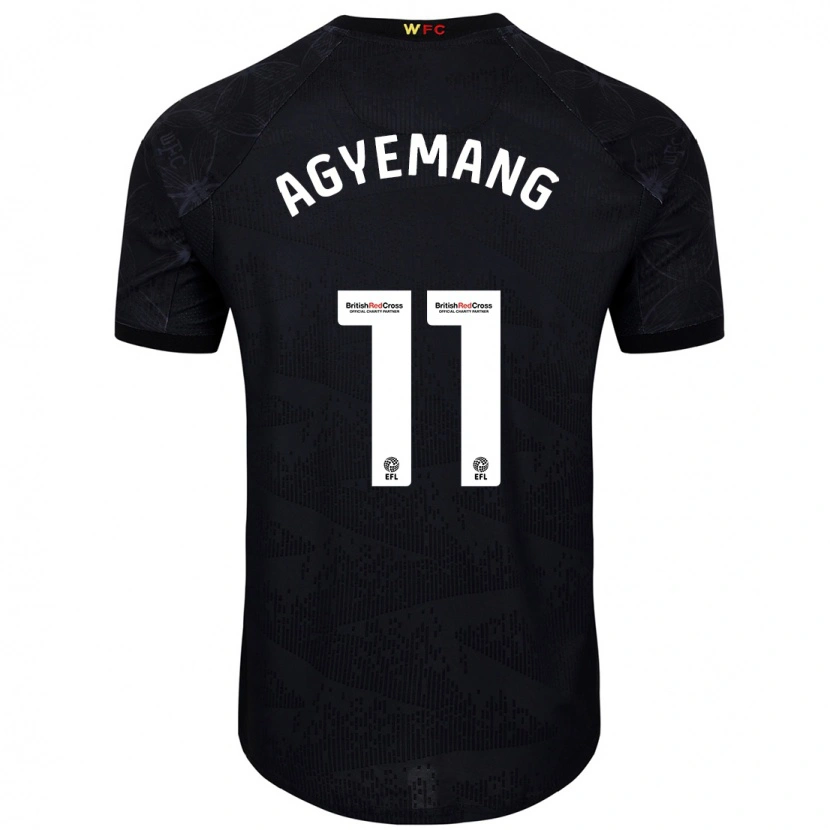 Danxen Kinder Michelle Agyemang #11 Schwarz Weiß Auswärtstrikot Trikot 2024/25 T-Shirt
