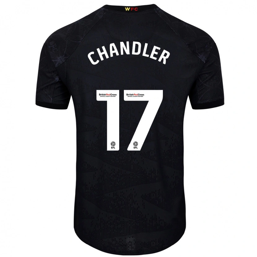 Danxen Kinder Megan Chandler #17 Schwarz Weiß Auswärtstrikot Trikot 2024/25 T-Shirt