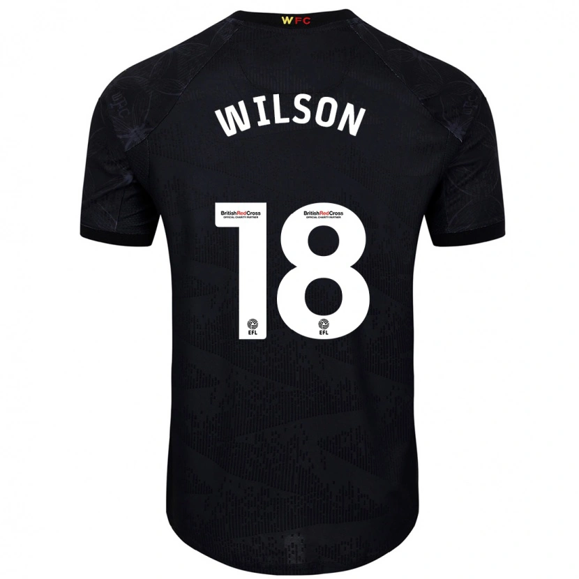 Danxen Kinder Poppy Wilson #18 Schwarz Weiß Auswärtstrikot Trikot 2024/25 T-Shirt