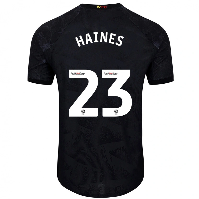 Danxen Kinder Coral-Jade Haines #23 Schwarz Weiß Auswärtstrikot Trikot 2024/25 T-Shirt