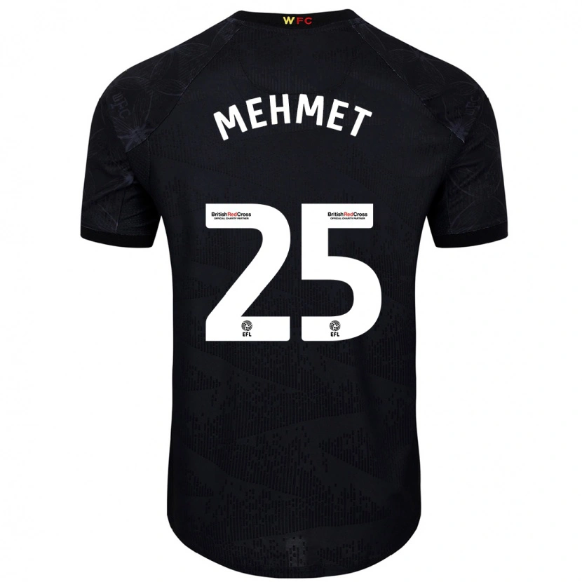 Danxen Kinder Melis Mehmet #25 Schwarz Weiß Auswärtstrikot Trikot 2024/25 T-Shirt