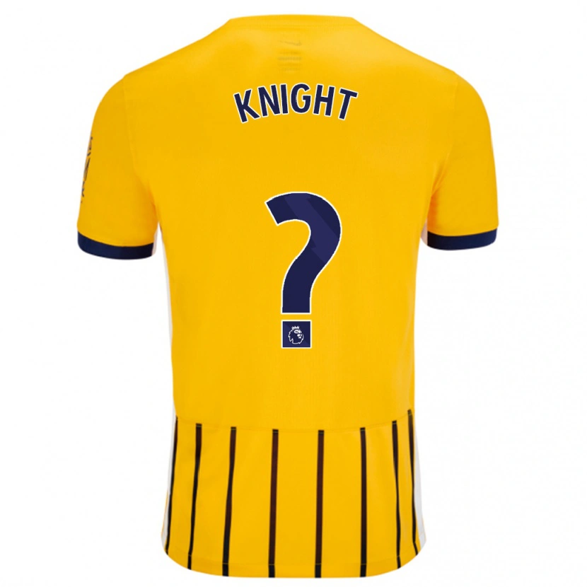 Danxen Kinder Joe Knight #0 Gold Blau Nadelstreifen Auswärtstrikot Trikot 2024/25 T-Shirt