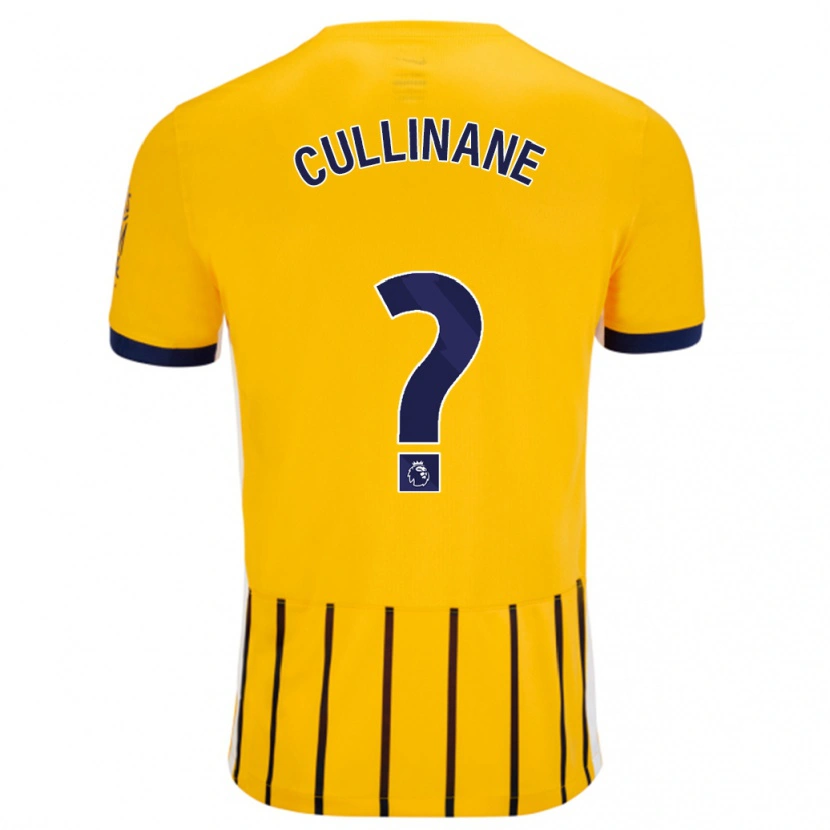 Danxen Kinder Billy-Ray Cullinane #0 Gold Blau Nadelstreifen Auswärtstrikot Trikot 2024/25 T-Shirt