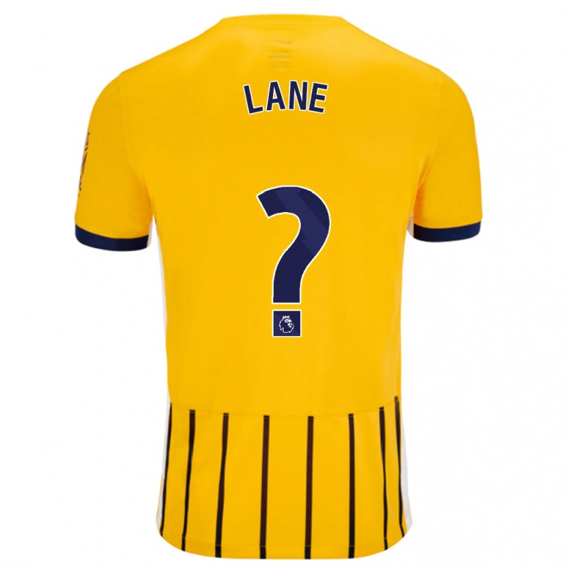 Danxen Kinder Darius Lane #0 Gold Blau Nadelstreifen Auswärtstrikot Trikot 2024/25 T-Shirt
