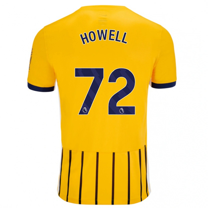 Danxen Kinder Harry Howell #72 Gold Blau Nadelstreifen Auswärtstrikot Trikot 2024/25 T-Shirt