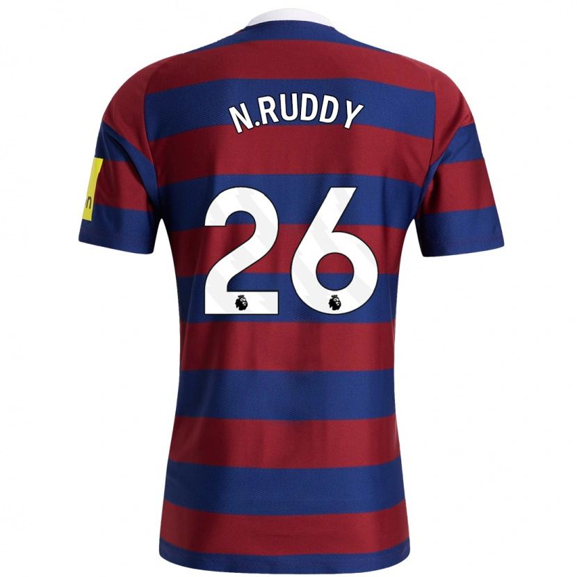 Danxen Kinder John Ruddy #26 Burgunderrot Marineblau Auswärtstrikot Trikot 2024/25 T-Shirt