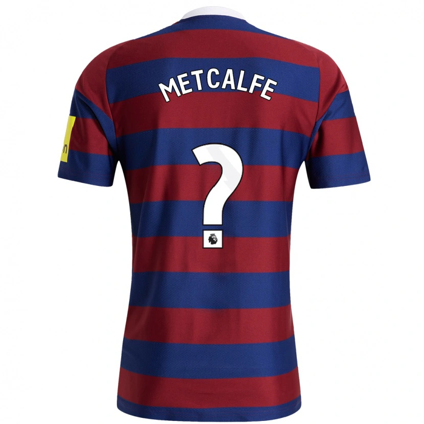 Danxen Kinder Craig Metcalfe #0 Burgunderrot Marineblau Auswärtstrikot Trikot 2024/25 T-Shirt