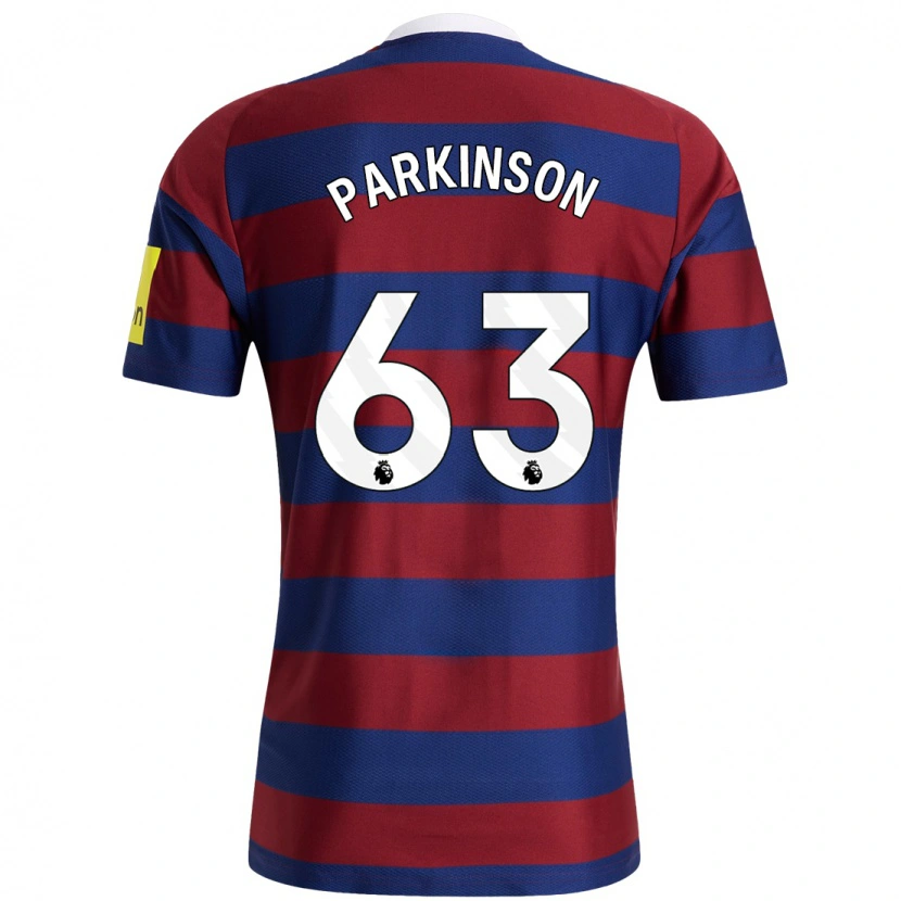 Danxen Kinder Ben Parkinson #63 Burgunderrot Marineblau Auswärtstrikot Trikot 2024/25 T-Shirt