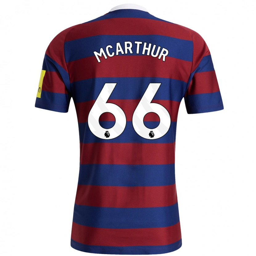 Danxen Kinder Charlie Mcarthur #66 Burgunderrot Marineblau Auswärtstrikot Trikot 2024/25 T-Shirt
