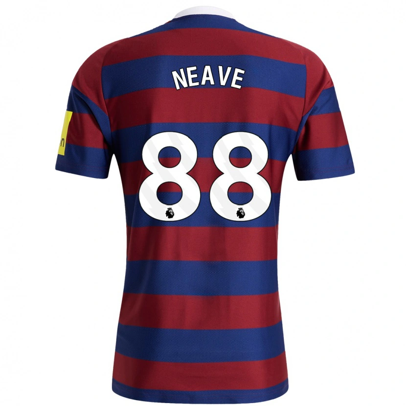 Danxen Kinder Sean Neave #88 Burgunderrot Marineblau Auswärtstrikot Trikot 2024/25 T-Shirt