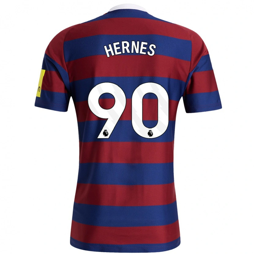 Danxen Kinder Travis Hernes #90 Burgunderrot Marineblau Auswärtstrikot Trikot 2024/25 T-Shirt