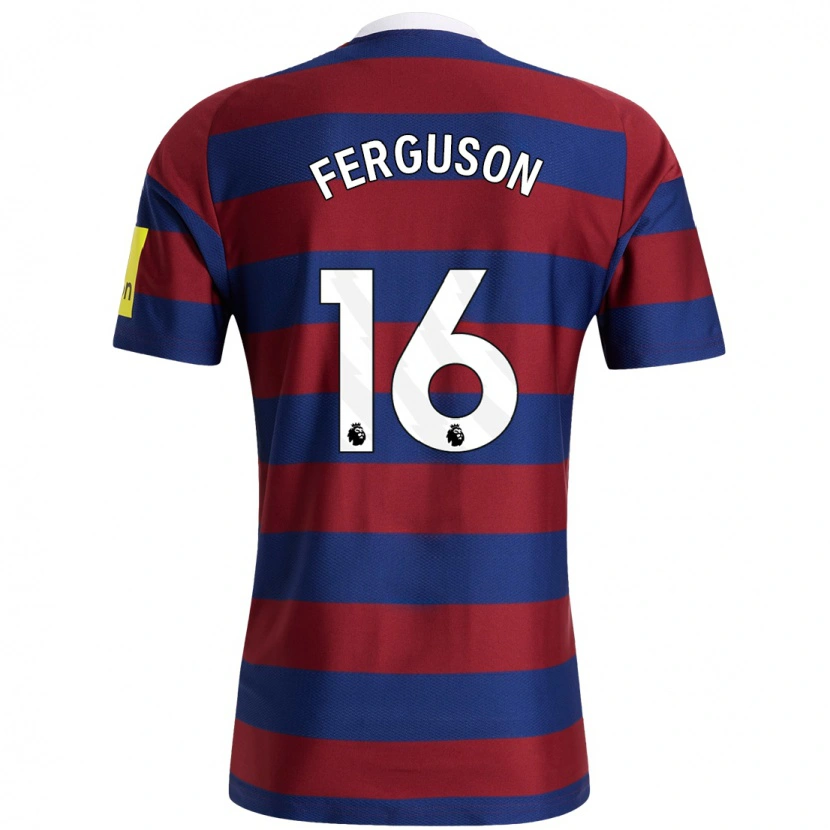 Danxen Kinder Becky Ferguson #16 Burgunderrot Marineblau Auswärtstrikot Trikot 2024/25 T-Shirt