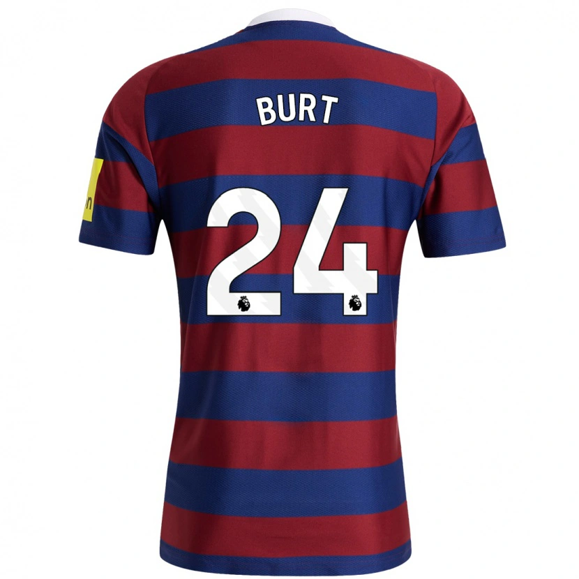 Danxen Kinder Daisy Burt #24 Burgunderrot Marineblau Auswärtstrikot Trikot 2024/25 T-Shirt