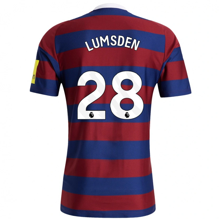 Danxen Kinder Beth Lumsden #28 Burgunderrot Marineblau Auswärtstrikot Trikot 2024/25 T-Shirt