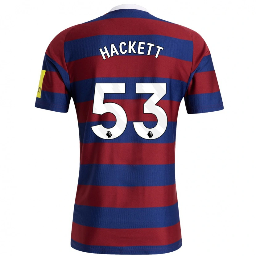 Danxen Kinder Jordan Hackett #53 Burgunderrot Marineblau Auswärtstrikot Trikot 2024/25 T-Shirt