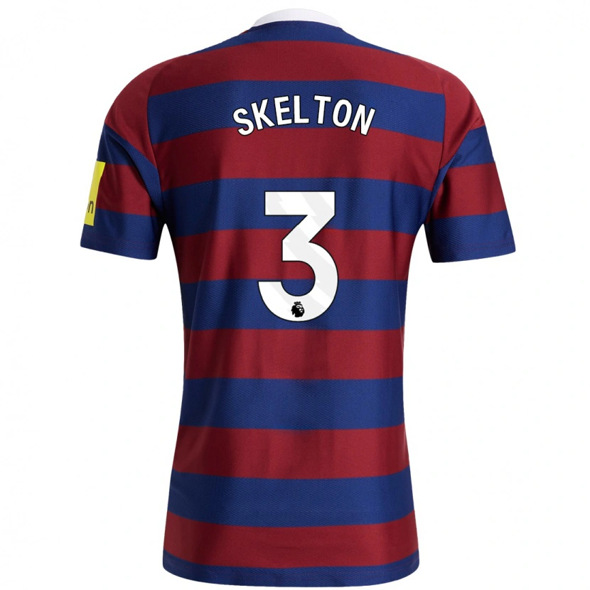 Danxen Kinder Keira Skelton #3 Burgunderrot Marineblau Auswärtstrikot Trikot 2024/25 T-Shirt