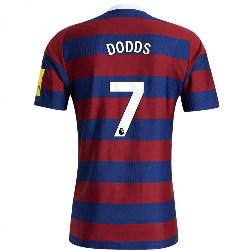 Danxen Kinder Tyler Dodds #7 Burgunderrot Marineblau Auswärtstrikot Trikot 2024/25 T-Shirt