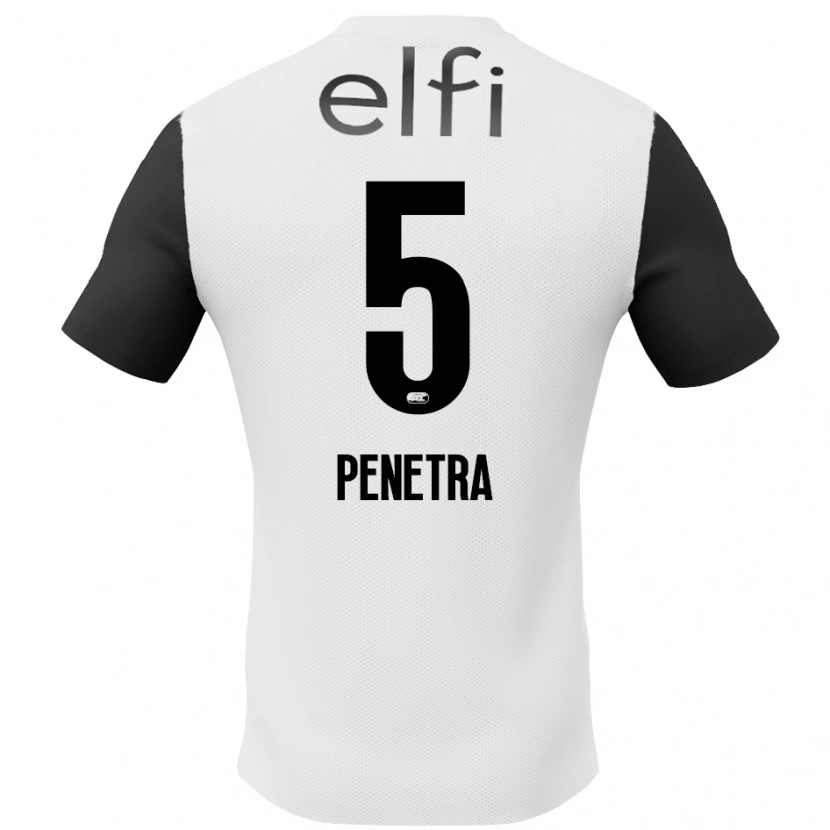 Danxen Kinder Alexandre Penetra #5 Weiß Schwarz Auswärtstrikot Trikot 2024/25 T-Shirt