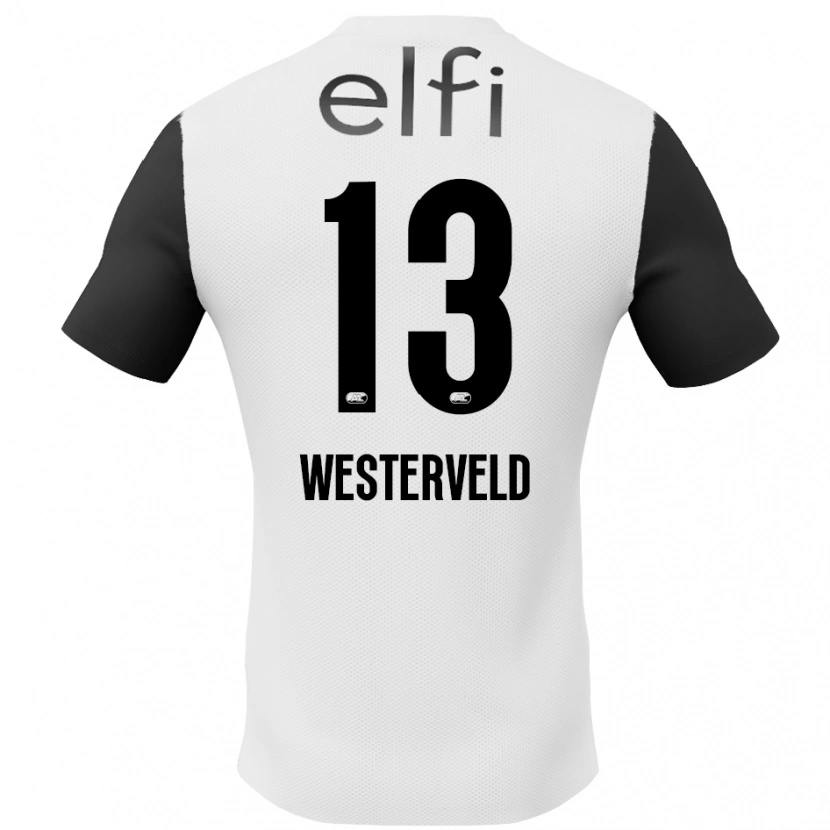 Danxen Kinder Sem Westerveld #13 Weiß Schwarz Auswärtstrikot Trikot 2024/25 T-Shirt