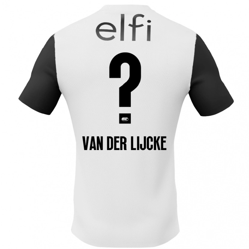 Danxen Kinder Donny Van Der Lijcke #0 Weiß Schwarz Auswärtstrikot Trikot 2024/25 T-Shirt