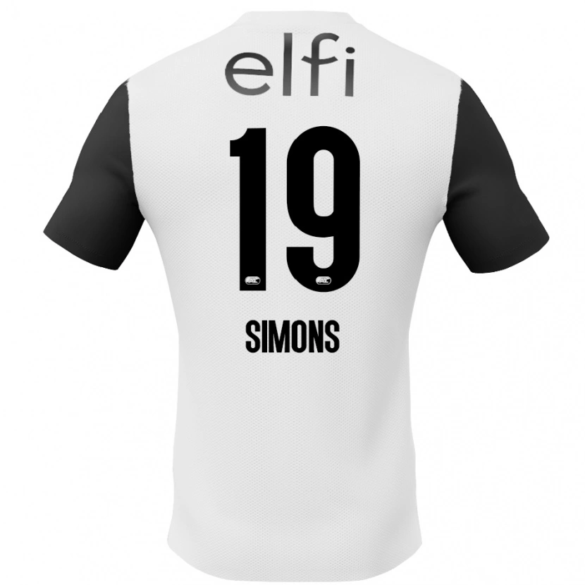 Danxen Kinder Saviola Simons #19 Weiß Schwarz Auswärtstrikot Trikot 2024/25 T-Shirt