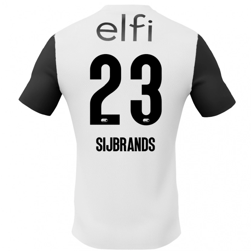 Danxen Kinder Julian Sijbrands #23 Weiß Schwarz Auswärtstrikot Trikot 2024/25 T-Shirt
