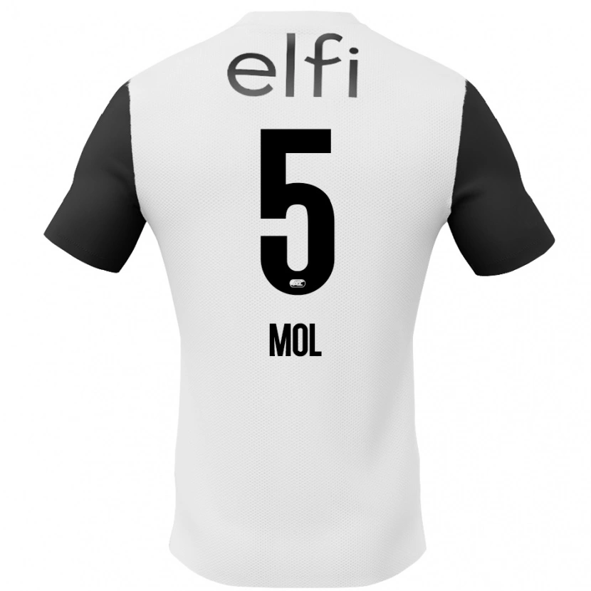 Danxen Kinder Camie Mol #5 Weiß Schwarz Auswärtstrikot Trikot 2024/25 T-Shirt