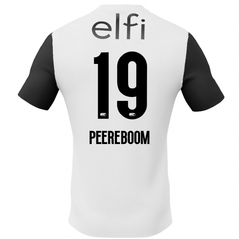 Danxen Kinder Sanne Peereboom #19 Weiß Schwarz Auswärtstrikot Trikot 2024/25 T-Shirt