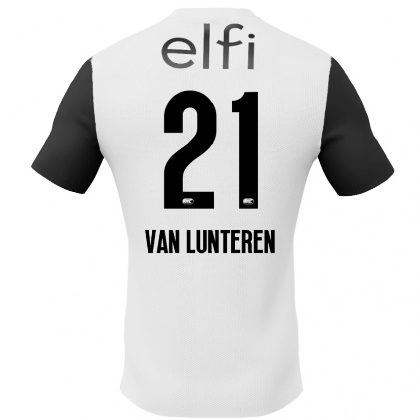 Danxen Kinder Desiree Van Lunteren #21 Weiß Schwarz Auswärtstrikot Trikot 2024/25 T-Shirt