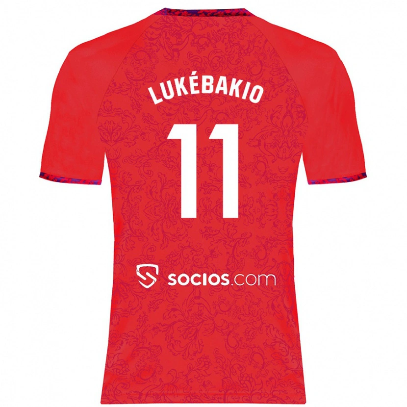 Danxen Kinder Dodi Lukébakio #11 Rot Auswärtstrikot Trikot 2024/25 T-Shirt