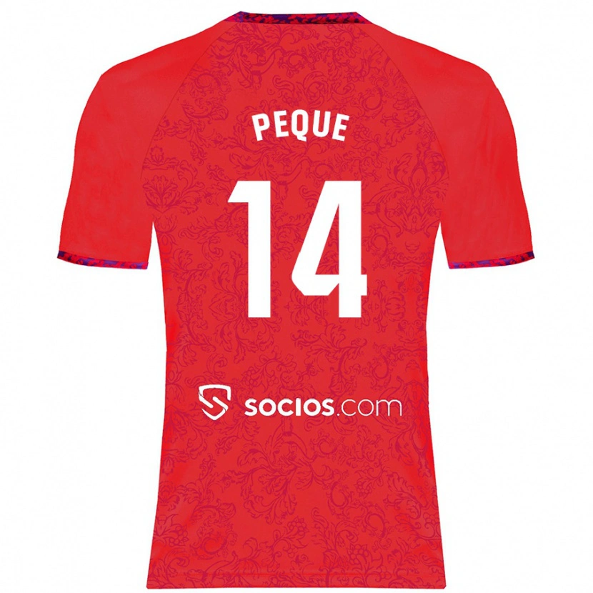 Danxen Kinder Peque Fernández #14 Rot Auswärtstrikot Trikot 2024/25 T-Shirt