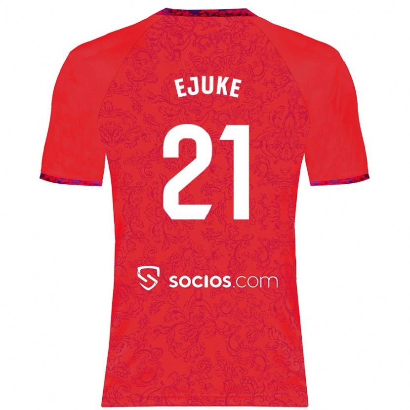 Danxen Kinder Chidera Ejuke #21 Rot Auswärtstrikot Trikot 2024/25 T-Shirt