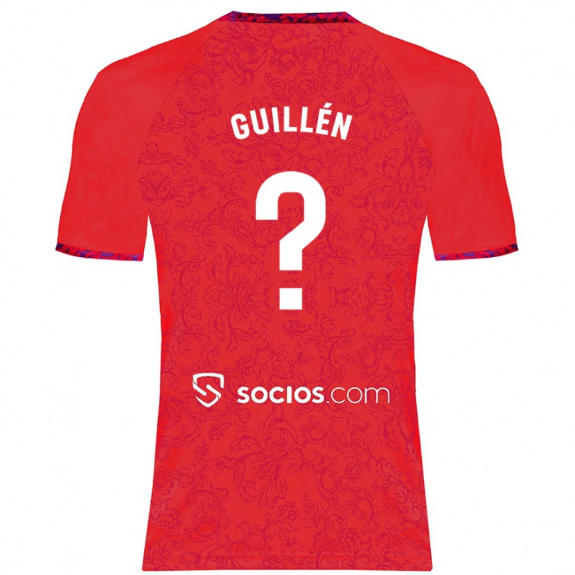 Danxen Kinder Nico Guillén #0 Rot Auswärtstrikot Trikot 2024/25 T-Shirt