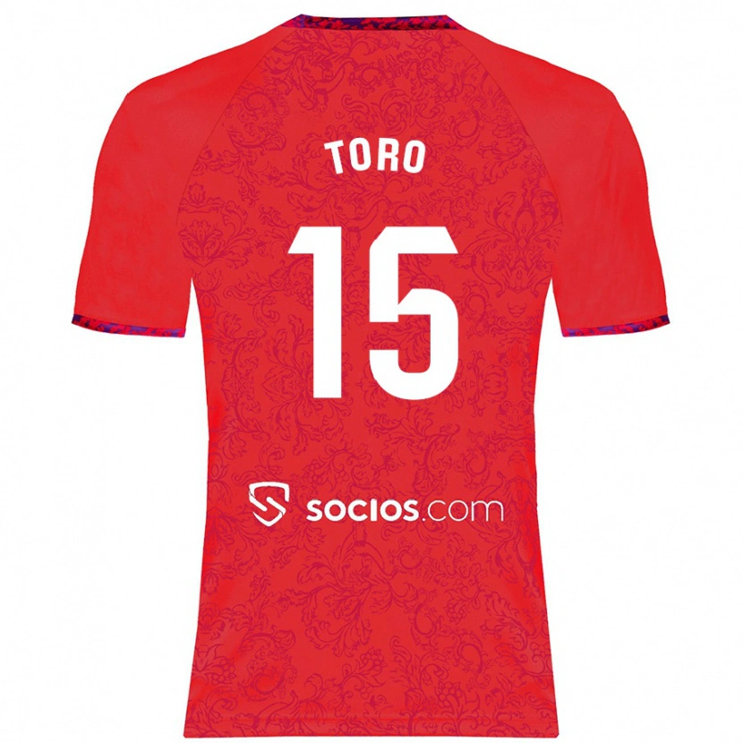 Danxen Kinder Juanan Toro #15 Rot Auswärtstrikot Trikot 2024/25 T-Shirt