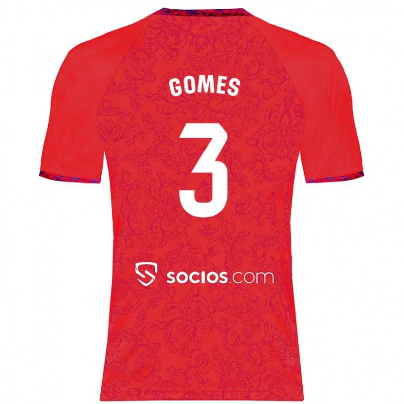 Danxen Kinder Diana Gomes #3 Rot Auswärtstrikot Trikot 2024/25 T-Shirt