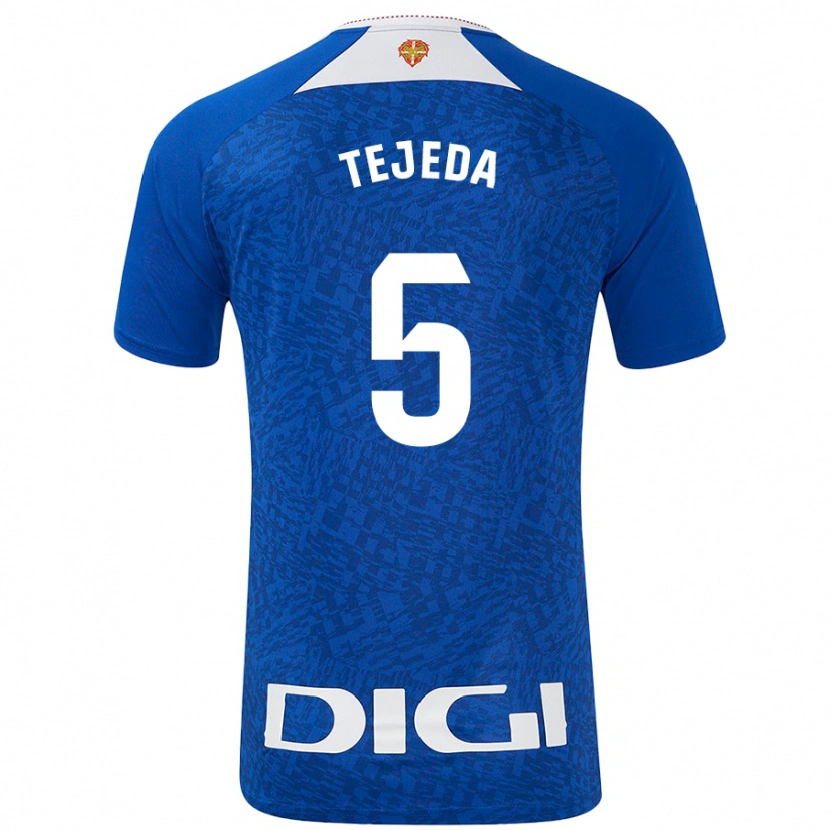 Danxen Kinder Diego Tejeda #5 Königsblau Auswärtstrikot Trikot 2024/25 T-Shirt