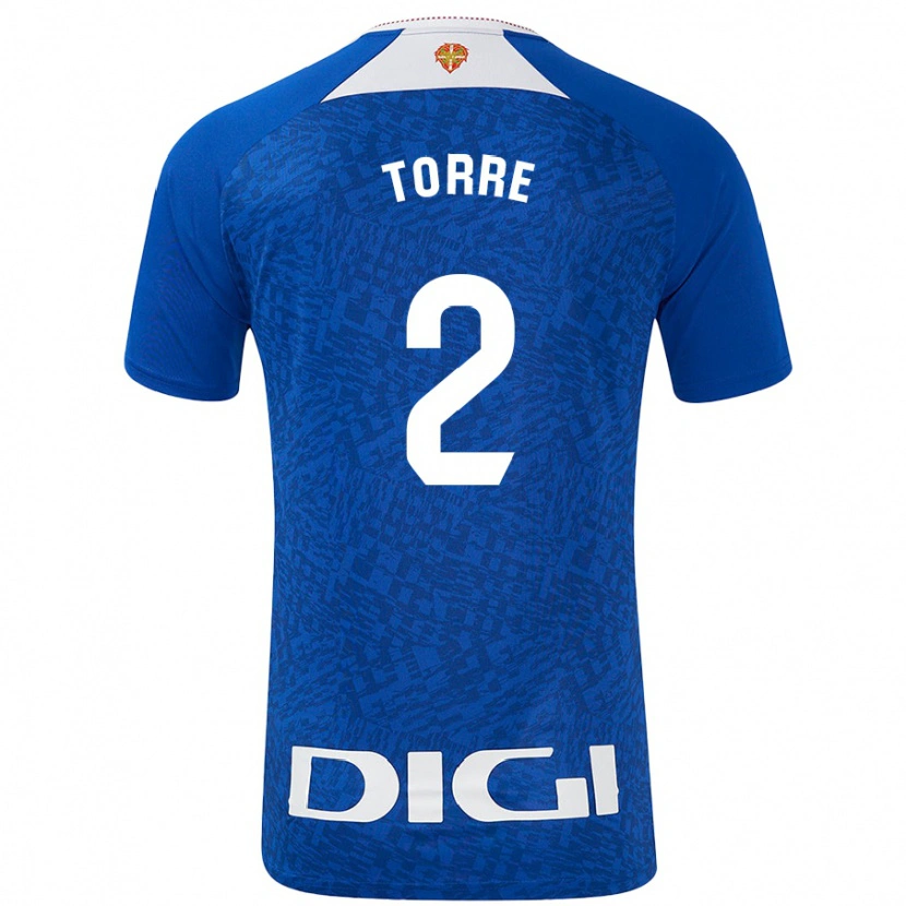 Danxen Kinder Maddi Torre #2 Königsblau Auswärtstrikot Trikot 2024/25 T-Shirt