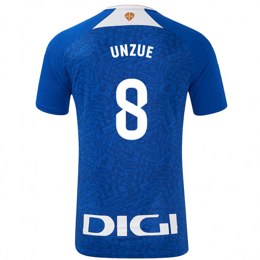 Danxen Kinder Marta Unzué #8 Königsblau Auswärtstrikot Trikot 2024/25 T-Shirt
