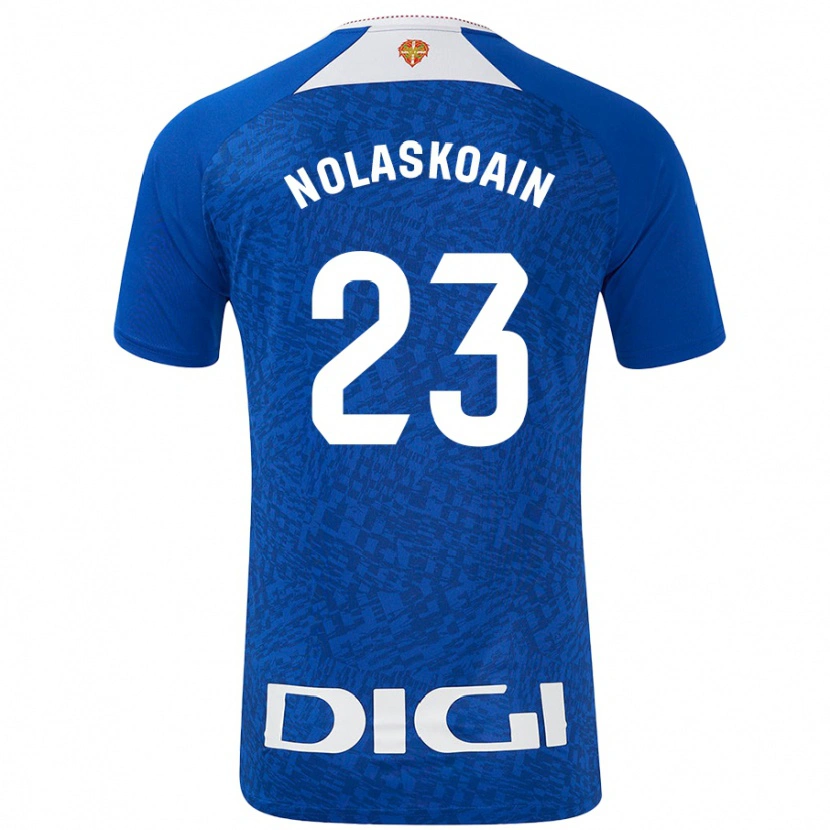 Danxen Kinder Peru Nolaskoain #23 Königsblau Auswärtstrikot Trikot 2024/25 T-Shirt