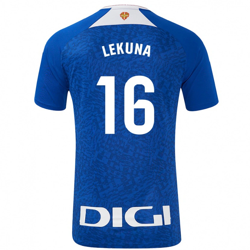 Danxen Kinder Adrián Lekuna #16 Königsblau Auswärtstrikot Trikot 2024/25 T-Shirt