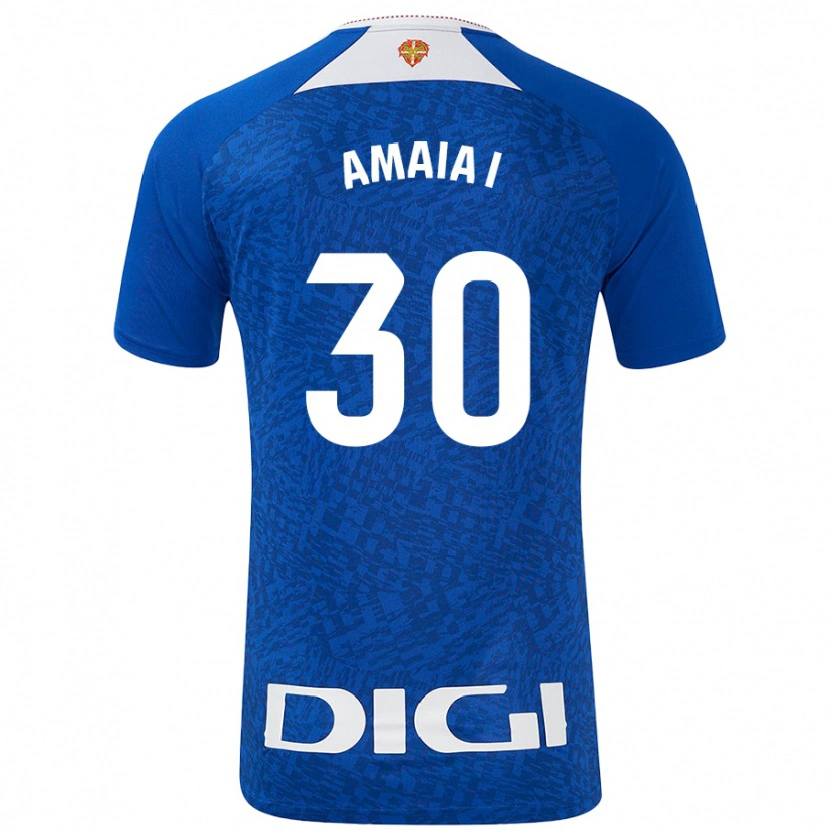 Danxen Kinder Amaia Iribarren Arteta #30 Königsblau Auswärtstrikot Trikot 2024/25 T-Shirt
