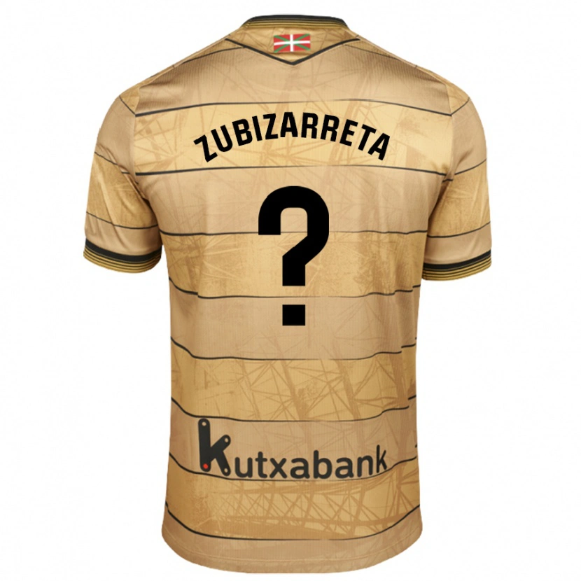 Danxen Kinder Pablo Zubizarreta #0 Braun Auswärtstrikot Trikot 2024/25 T-Shirt