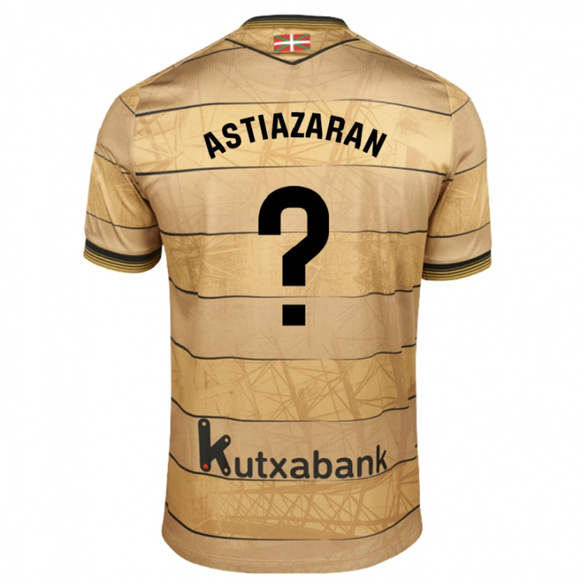 Danxen Kinder Lander Astiazaran #0 Braun Auswärtstrikot Trikot 2024/25 T-Shirt