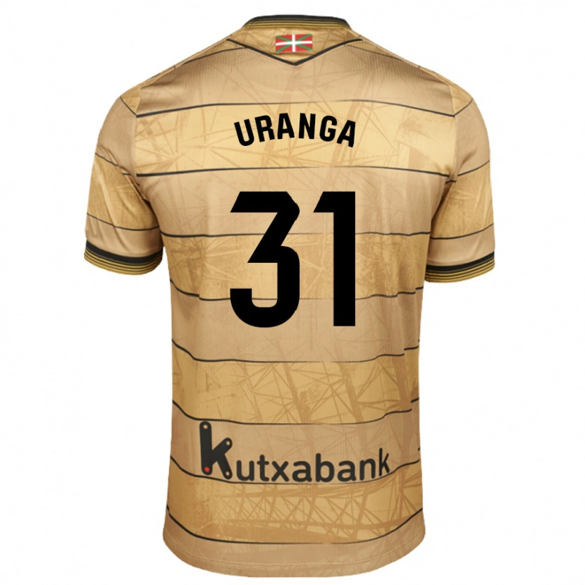 Danxen Kinder Haizea Uranga Agirre #31 Braun Auswärtstrikot Trikot 2024/25 T-Shirt