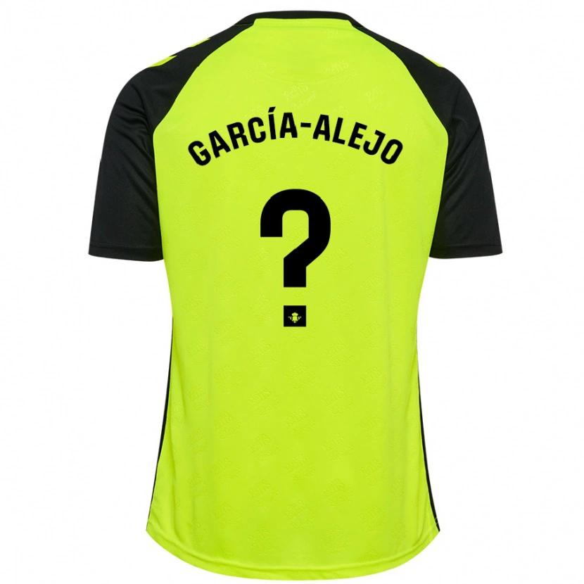 Danxen Kinder Raúl García-Alejo #0 Fluoreszierendes Gelb Schwarz Auswärtstrikot Trikot 2024/25 T-Shirt