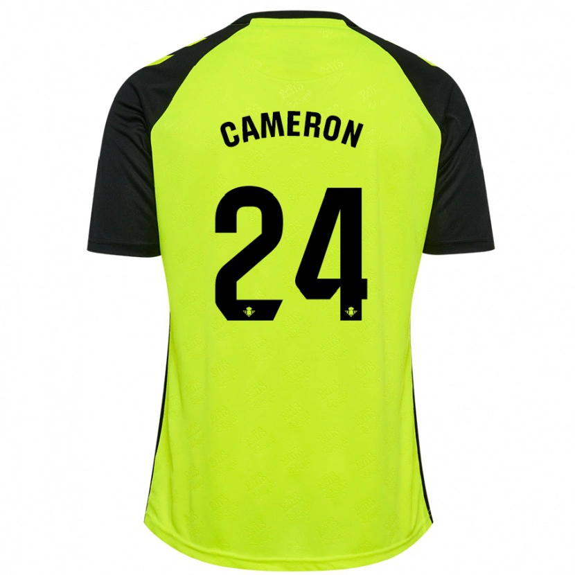 Danxen Kinder Tiffany Cameron #24 Fluoreszierendes Gelb Schwarz Auswärtstrikot Trikot 2024/25 T-Shirt