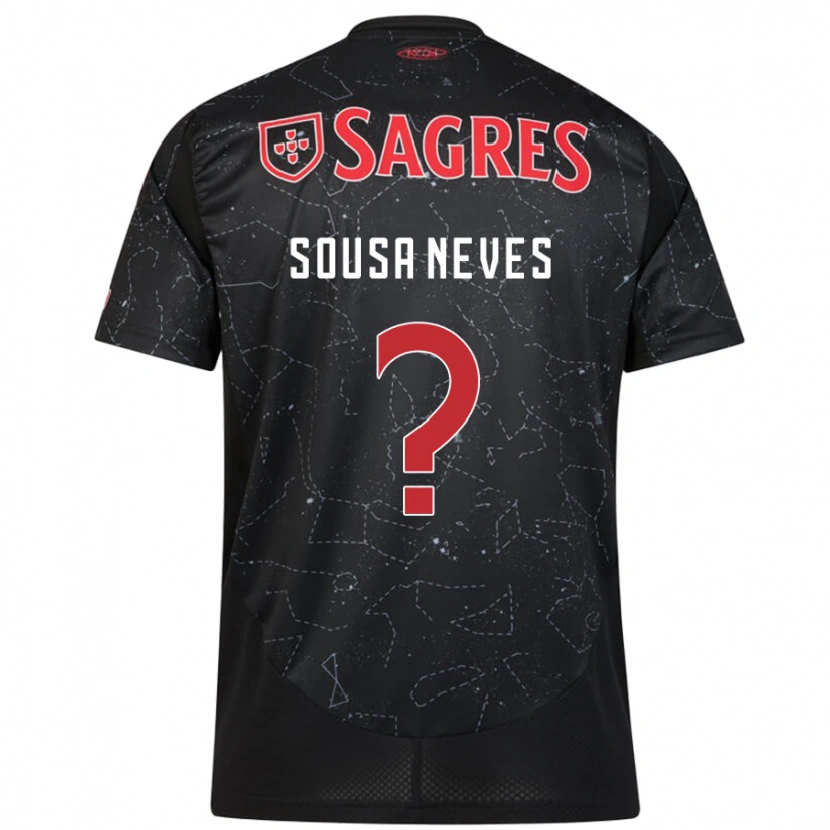 Danxen Kinder Dilan Alison Sousa Neves #0 Schwarz Rot Auswärtstrikot Trikot 2024/25 T-Shirt