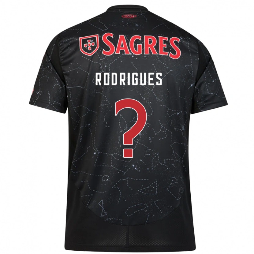 Danxen Kinder Miguel Rodrigues #0 Schwarz Rot Auswärtstrikot Trikot 2024/25 T-Shirt