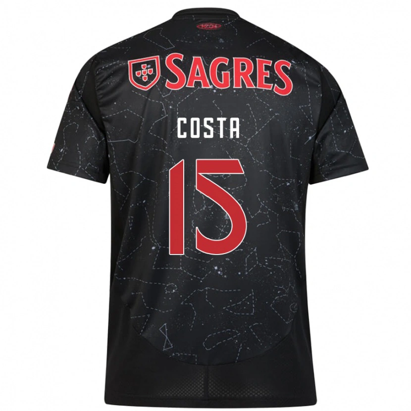Danxen Kinder Carole Costa #15 Schwarz Rot Auswärtstrikot Trikot 2024/25 T-Shirt